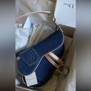 Christian Dior denim saddle bag!